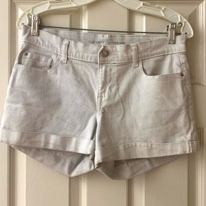 Old Navy Boyfriend White Jean Shorts